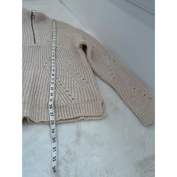 NWOT LINE Size M Label Georgia Half Zip Sweater Beige MSRP $345 - Picture 4 of 11